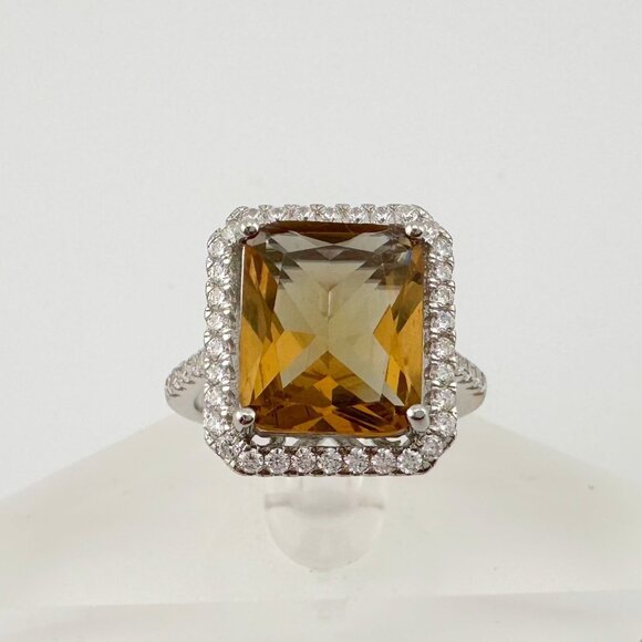 Elegant Emerald Cut Lab Created Sultanite Ring - Beautiful Detailing!  Size 6 - Picture 4 of 16